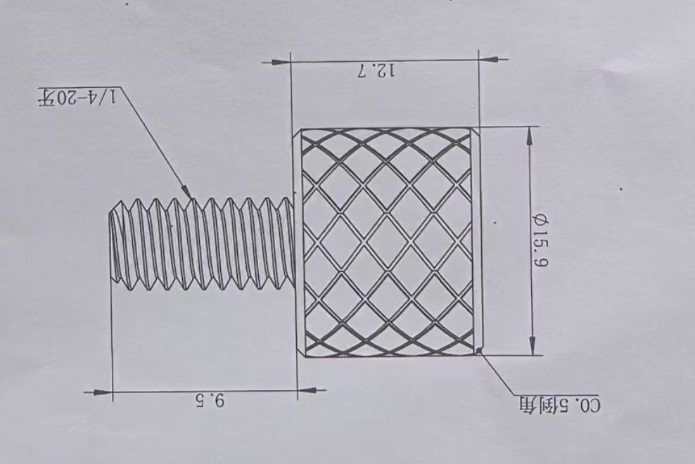 求购滚花手拧螺钉27000只